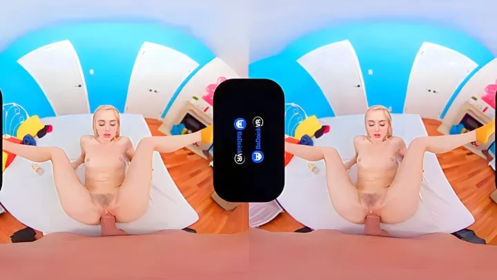 Naughty VR first-person porn with a naughty blonde 