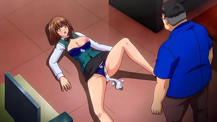 Young cutie moaning from the fat man's hentai perversions 