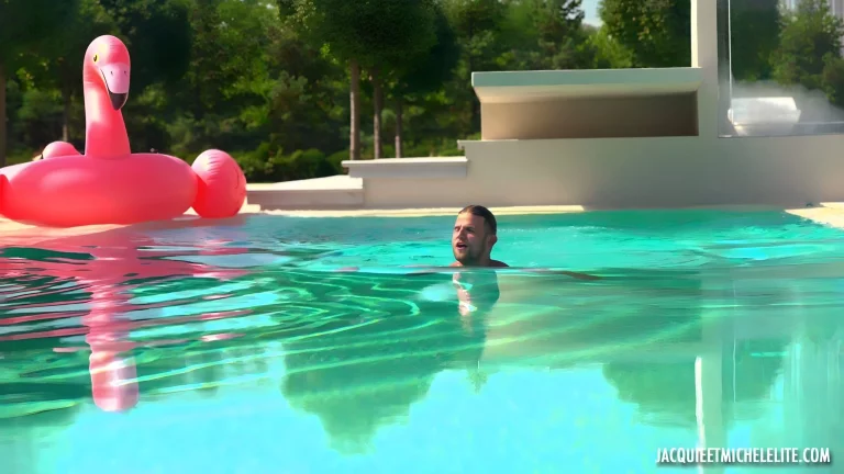 Vince And Melia Fuck By The Pool 